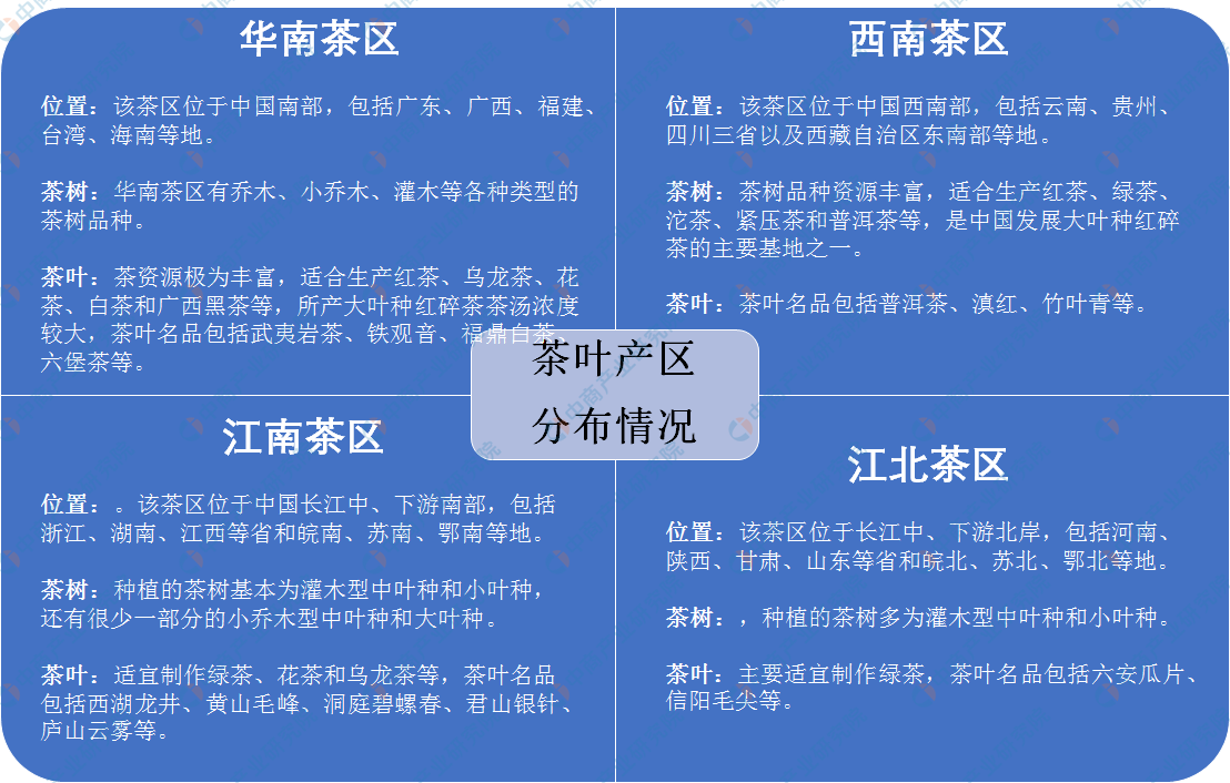 概况及四大茶叶产区分布情况分析（附百强县）AG真人九游会登录网址中国茶叶七大种类基本(图2)